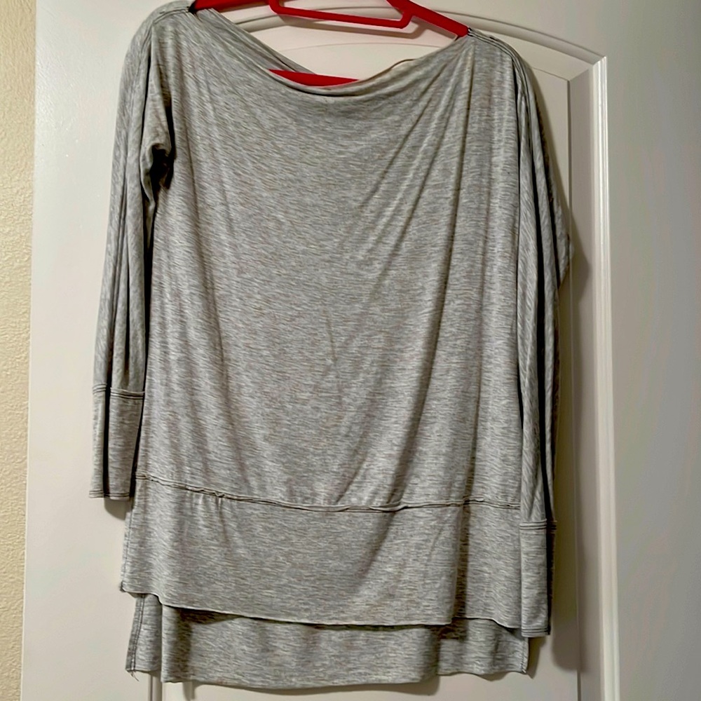 Free People flowy grey shirt